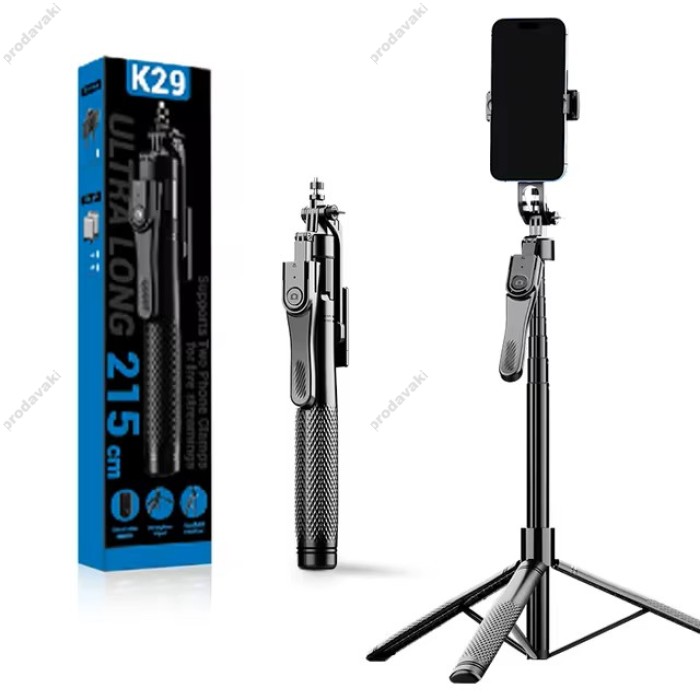 Монопод-трипод CH K29 Button Bluetooth 2.15m Black