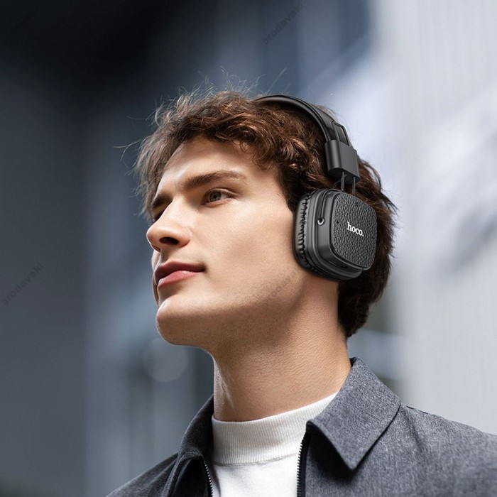 Бездротові Bluetooth навушники Hoco W56 Wireless On Ear Headphones BT 5.4 Black