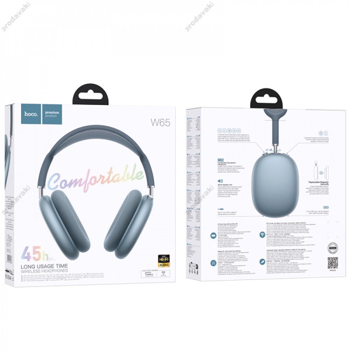 Бездротові навушники Bluetooth Hoco W65 Happy Wireless Headphones Blue