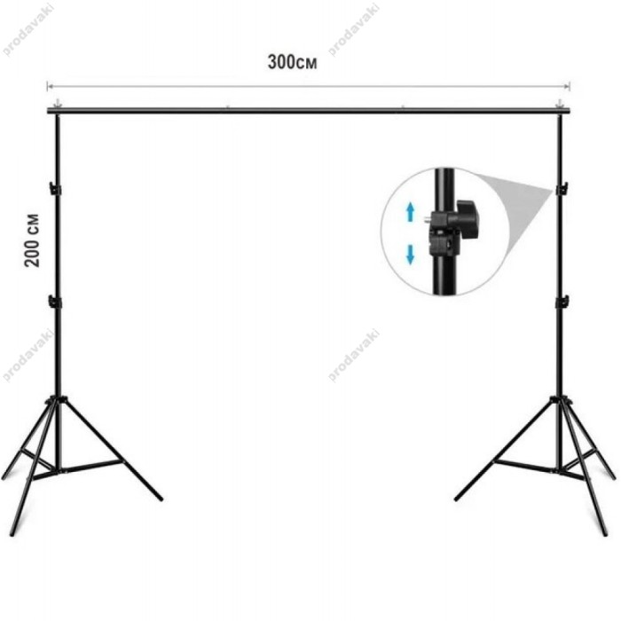 Підставка для фотофону CH 2 м + поперечина 3 м + затискачі 4 шт. + сумка (без екрана задньої групи)