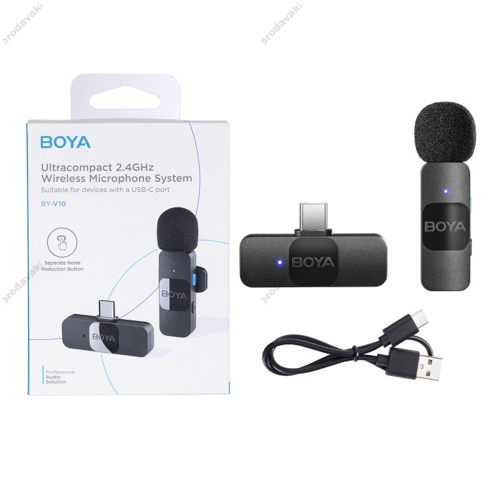 Бездротовий мікрофон BOYA BY-V10 Type-C Black