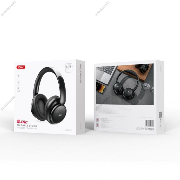 Бездротові Bluetooth навушники XO BE40 Magic God ANC Noise Cancelling Folding Metal Black