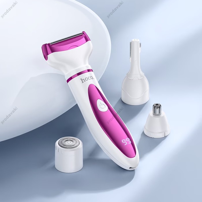 Тример-шейвер Hoco HP80 4в1 ladies trimmer and shaver Rose-red