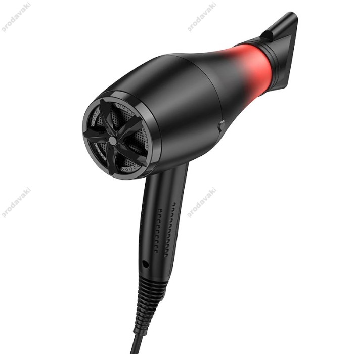 Фен Hoco HP15 Hot and cold air hair dryer 2400W Black-red