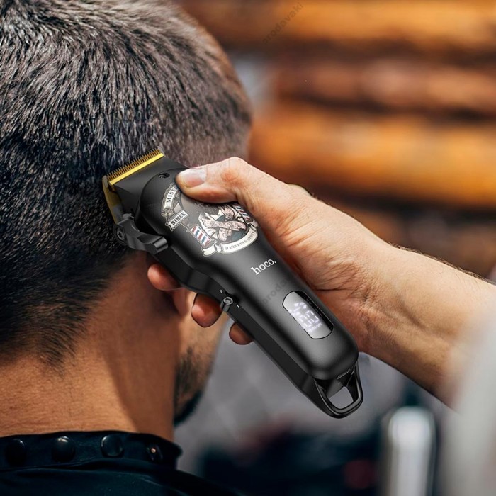 Машинка для стрижки волосся Hoco HP20 electric Hair clipper with digital display 240min Black