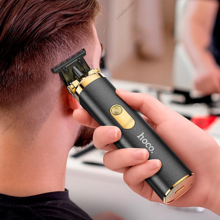 Машинка для стрижки волосся Hoco HP22 Retro engraving electric Hair clipper Black