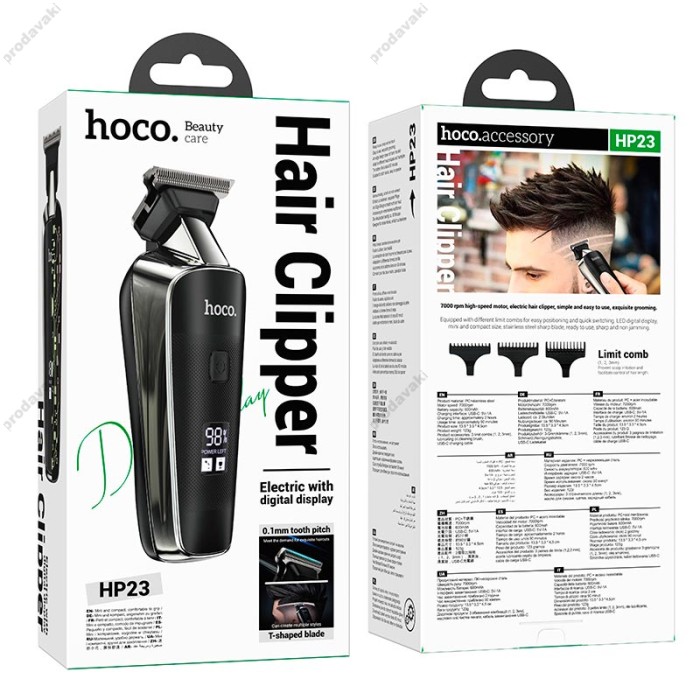Машинка для стрижки волосся Hoco HP23 Diamond engraving electric Hair clipper Black