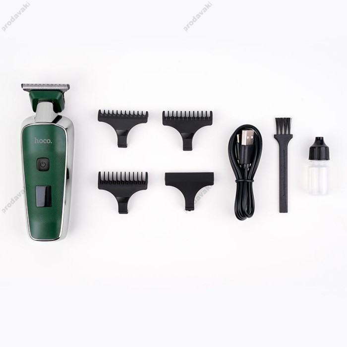 Машинка для стрижки волосся Hoco HP23 Diamond engraving electric Hair clipper Green