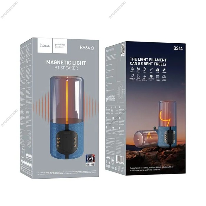 Портативна колонка Bluetooth HOCO BS64 Wireless Sports Magnetic Light 5W Blue