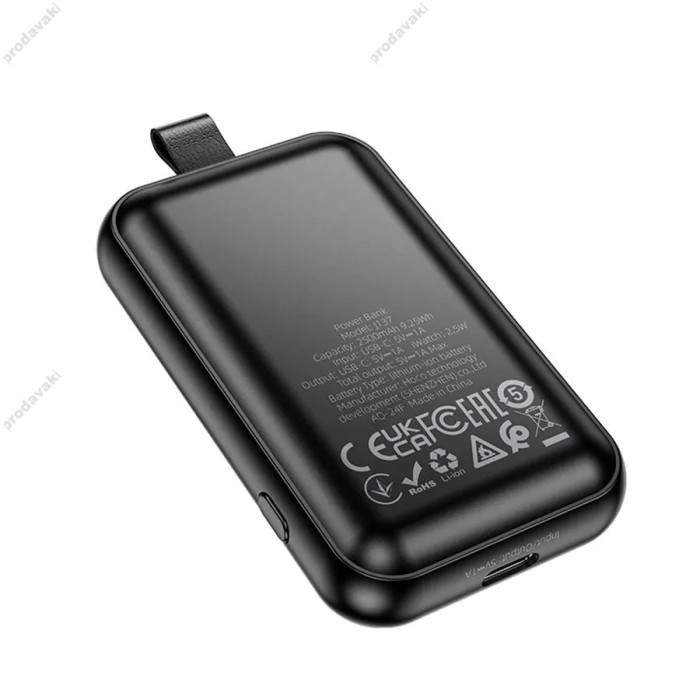 Повербанк портативний акумулятор Power bank Hoco J137 with iWatch 2500 mAh Black