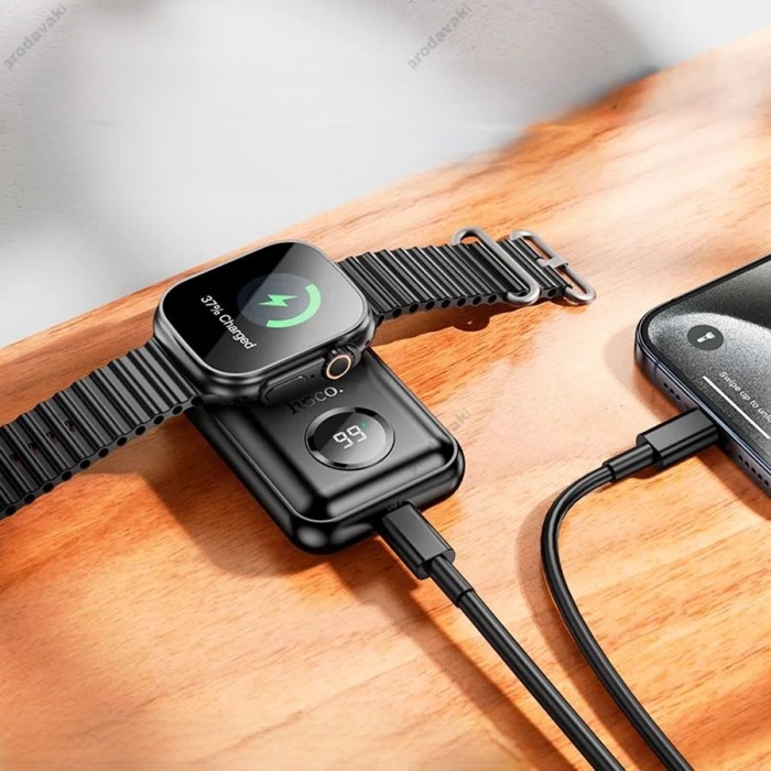 Повербанк портативний акумулятор Power bank Hoco J137 with iWatch 2500 mAh Black