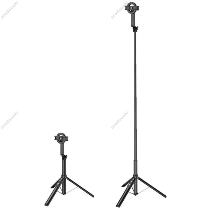 Монопод-трипод HOCO K25 Sherkhan magnetic aluminum alloy live broadcast holder 1.5m Black
