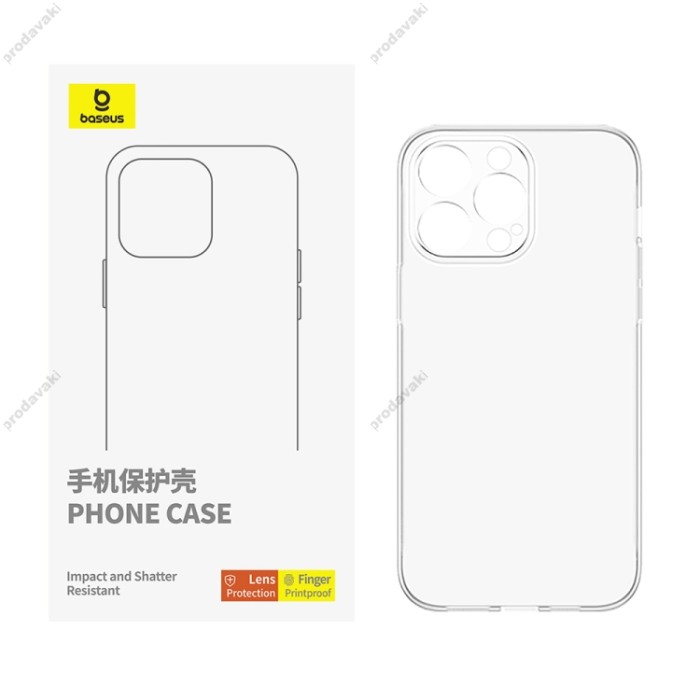 Силіконовий чохол Baseus Simple Series Case for iPhone 16 Pro Clear P6011340B201-02