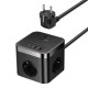 Подовжувач мережі фільтр Baseus PowerCombo Cube Power Strip 3AC+2U+2C 30W 1.5m EU Black E00066400117-00