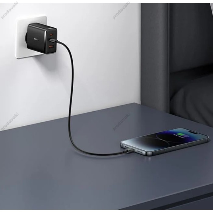Мережевий зарядний пристрій Baseus Cube Pro Fast Charger 2C+U 65W Black P10152301113-00
