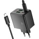 Мережевий зарядний пристрій HOCO CS19A Ocean charger Type-C cable 65W Black