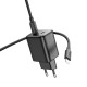 Мережевий зарядний пристрій Hoco N42 Elogiado dual-port charger Type-C cable 45W Black