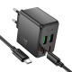 Мережевий зарядний пристрій HOCO CS18A Ocean charger Type-C cable 45W Black