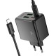 Мережевий зарядний пристрій HOCO CS18A Ocean charger Type-C cable 45W Black