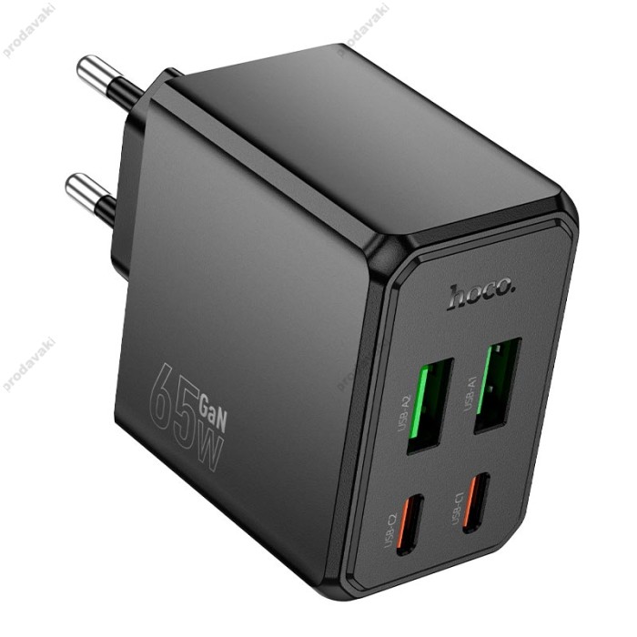 Мережевий зарядний пристрій HOCO CS19A Ocean charger 65W Black