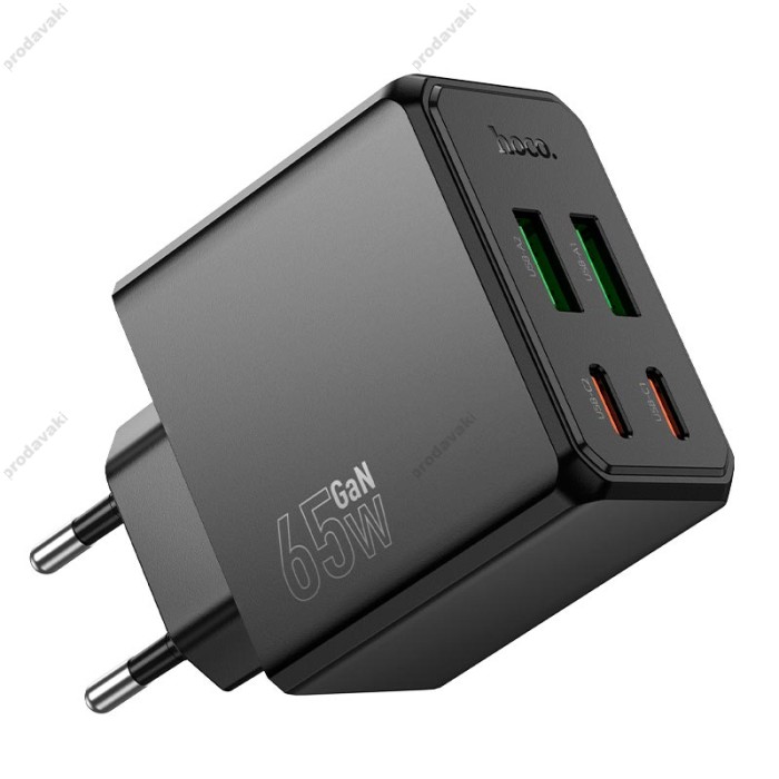 Мережевий зарядний пристрій HOCO CS19A Ocean charger 65W Black