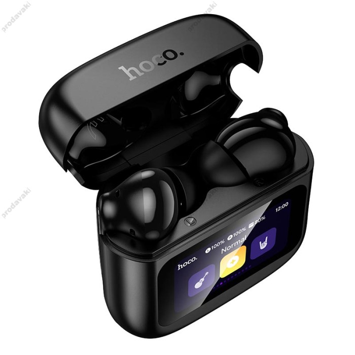 Бездротові Bluetooth навушники HOCO EQ14 Cool color true wireless headset with touch screen BT 5.3 Black