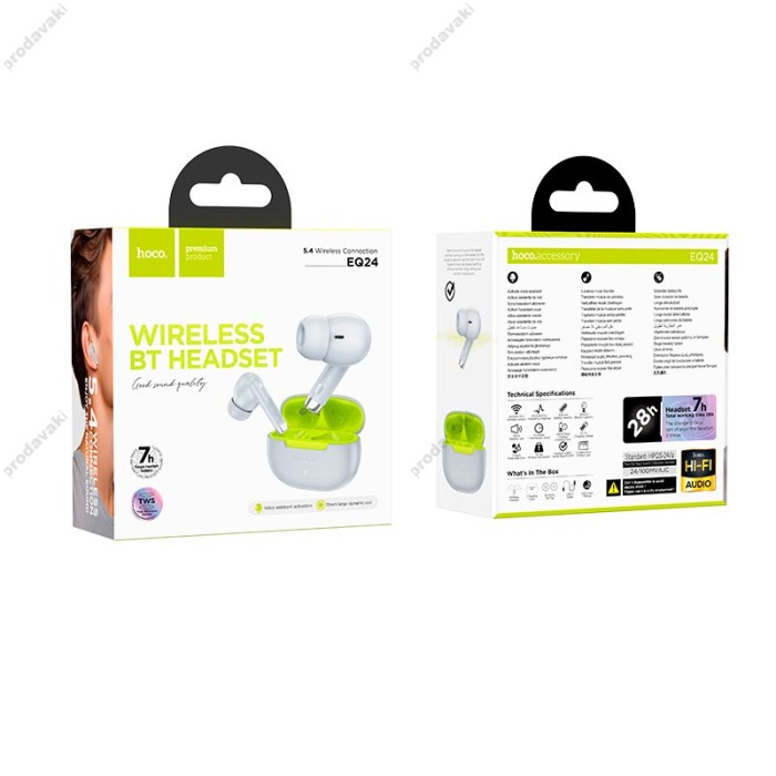 Бездротові Bluetooth навушники HOCO EQ24 Estrella wireless headset BT 5.4 Grey