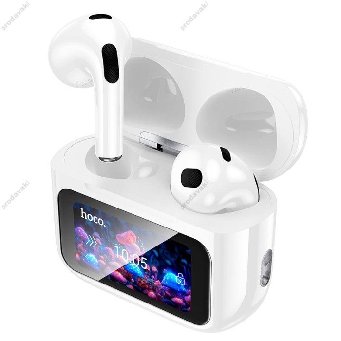 Бездротові Bluetooth навушники HOCO EW81 Elegant true wireless touch screen headset BT 5.4 White