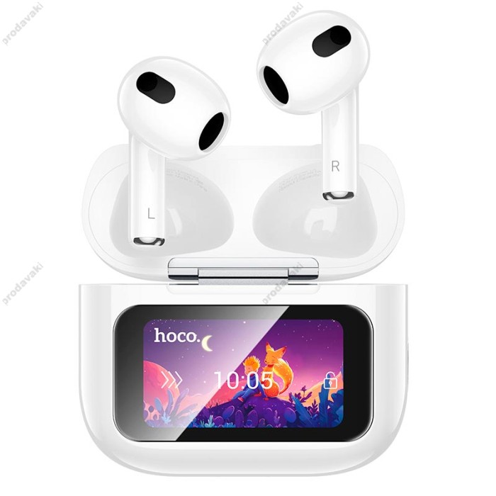 Бездротові Bluetooth навушники HOCO EW81 Elegant true wireless touch screen headset BT 5.4 White
