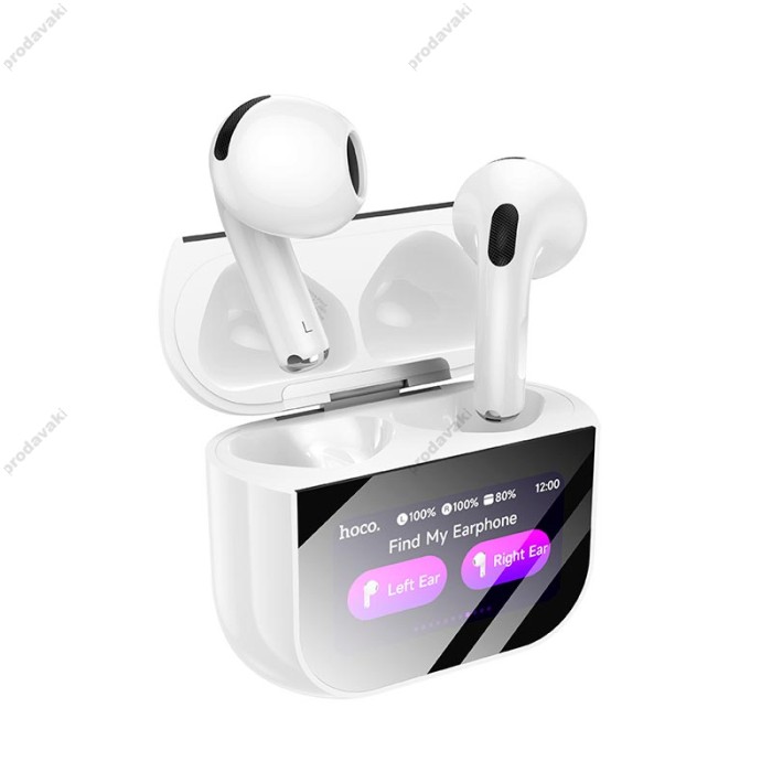 Бездротові Bluetooth навушники HOCO EW82 Sparkle true wireless touch screen headset BT 5.4 White