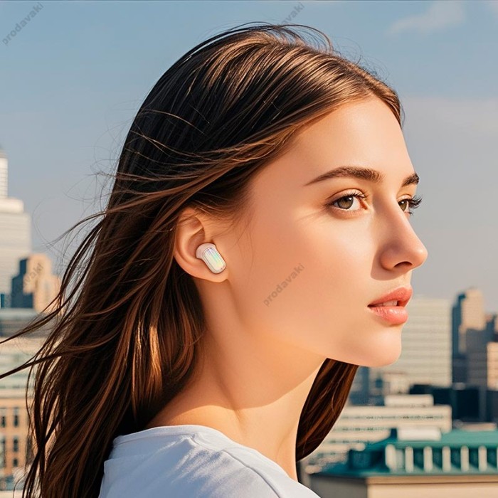 Бездротові Bluetooth навушники HOCO EQ20 Rhyme true wireless ANC+ENC noise reduction headset BT 5.4 Milky white