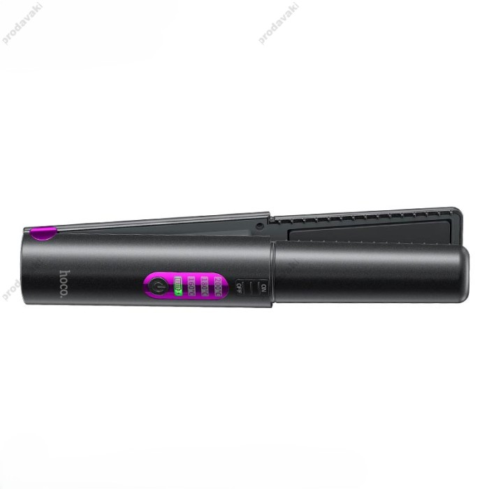 Бездротова плойка для волосся Hoco DAR33 Protect portable hair straightener Black