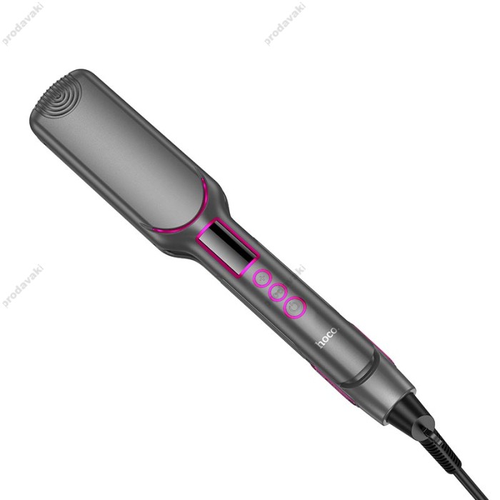 Плойка для волосся Hoco HP42 Wide board hair straightener with digital display 6 levels Grey
