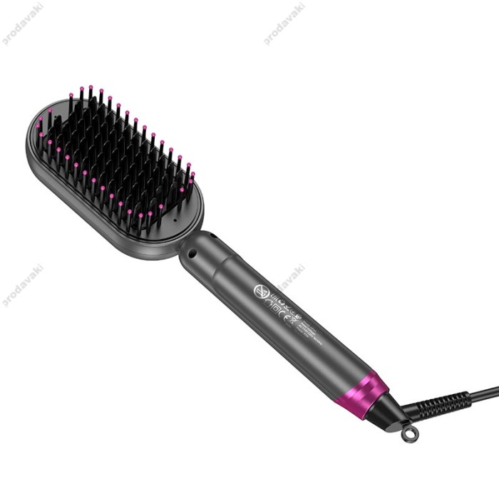 Електрична гребінець-випрямляч для волосся HOCO HP44 Electric straightening Hair comb with digital display Grey