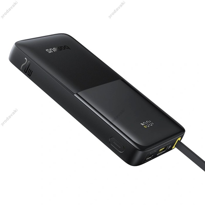 Повербанк портативний акумулятор Power bank Baseus Bipow 2 Built-in 20W 10000 mAh Black P10077101113-00
