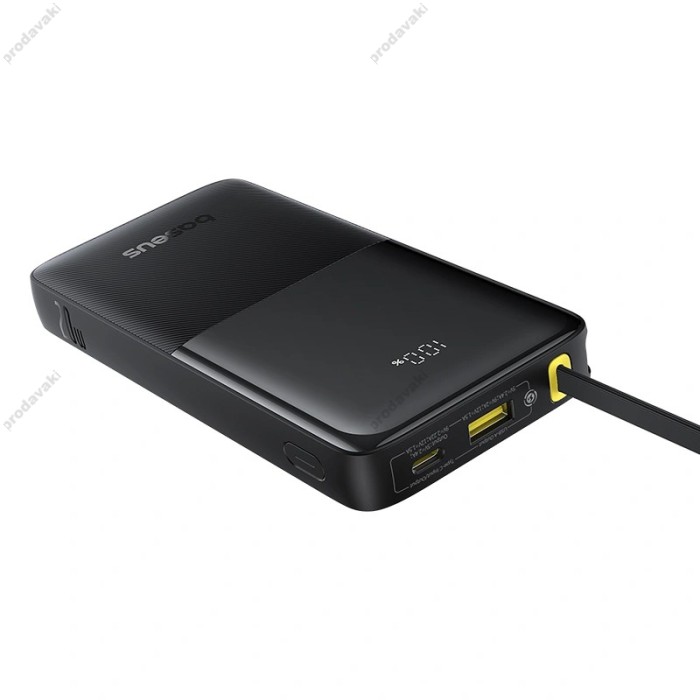 Повербанк портативний акумулятор Power bank Baseus Bipow 2 Built-in 20W 10000 mAh Black P10077101113-00