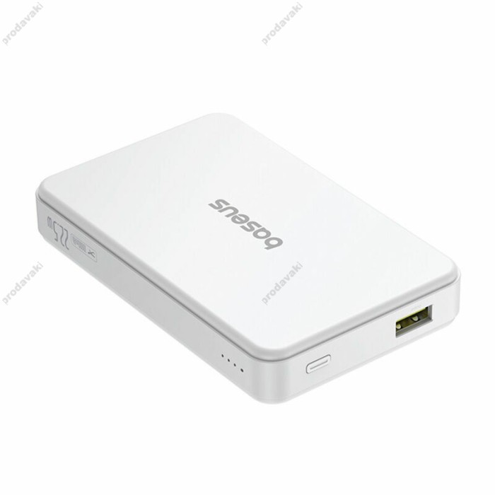 Повербанк портативний акумулятор Power Bank Baseus Airpow Ⅱ Qi2 Magnetic 22.5W 10000 mAh White P10080000213-00