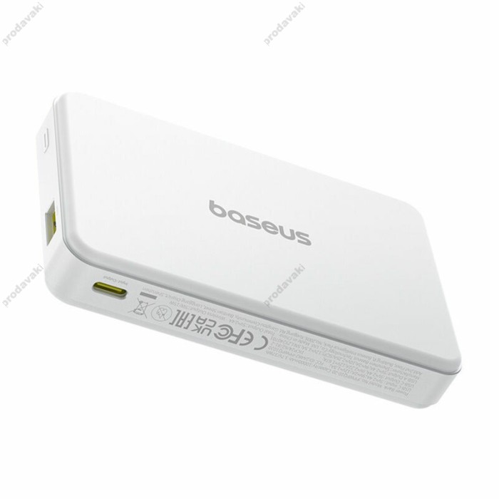 Повербанк портативний акумулятор Power Bank Baseus Airpow Ⅱ Qi2 Magnetic 22.5W 10000 mAh White P10080000213-00