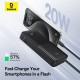 Повербанк портативний акумулятор Power bank Baseus Bipow 2 Digital Display 20W 20000 mAh Black P10077101113-01