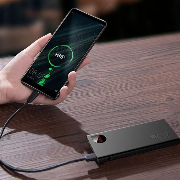 Повербанк портативний акумулятор Power bank Baseus Adaman Metal 22.5W 10000 mAh Black PPAD070001 