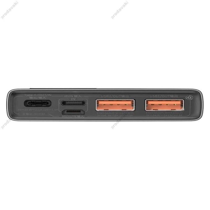 Повербанк портативний акумулятор Power bank Baseus Adaman Metal 22.5W 10000 mAh Black PPAD070001 