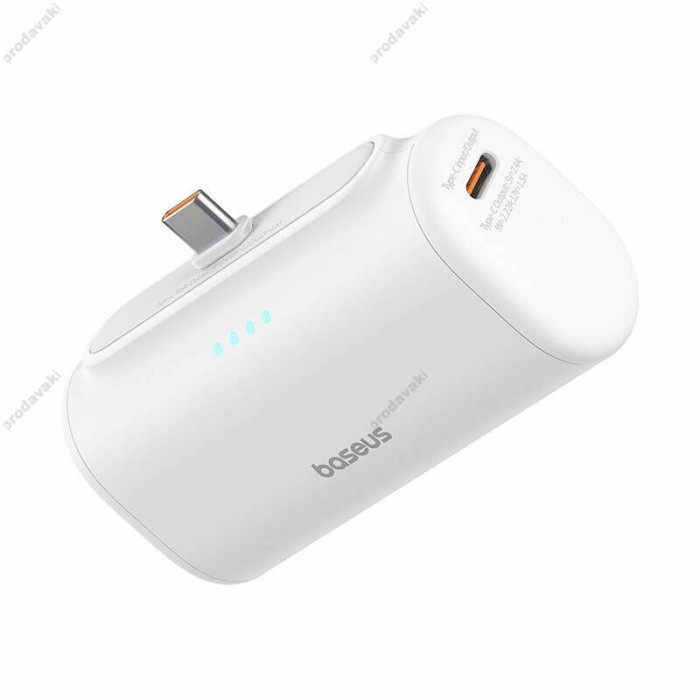 Повербанк портативний акумулятор Power Bank Baseus Compact Fast Type-C 20W 5000 mAh White P10068306213-00