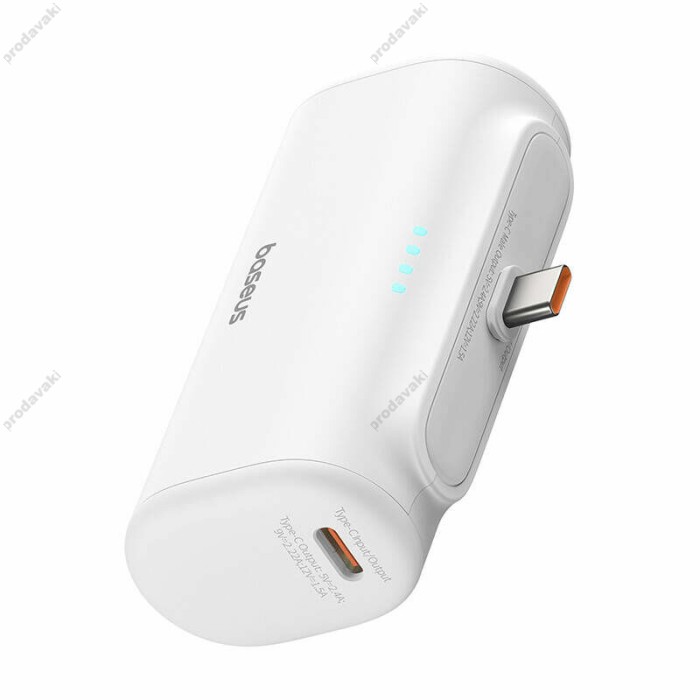 Повербанк портативний акумулятор Power Bank Baseus Compact Fast Type-C 20W 5000 mAh White P10068306213-00