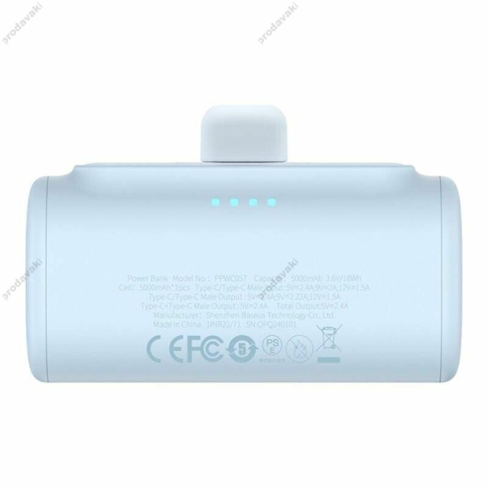 Повербанк портативний акумулятор Power Bank Baseus Compact Fast Type-C 20W 5000 mAh Blue P10068306313-00