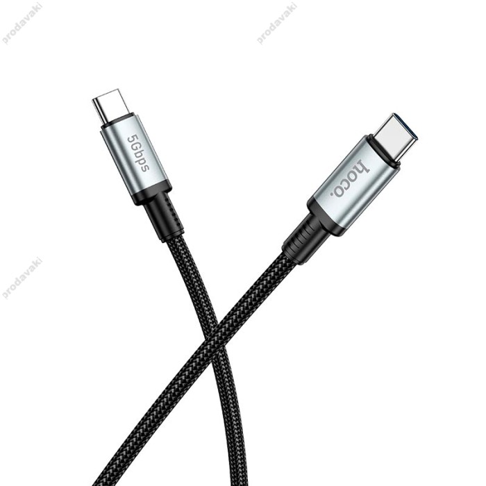 Кабель HOCO US10 excellent speed cable 5Gbps USB 3.0 Type-C to Type-C 3A 0.5m Black