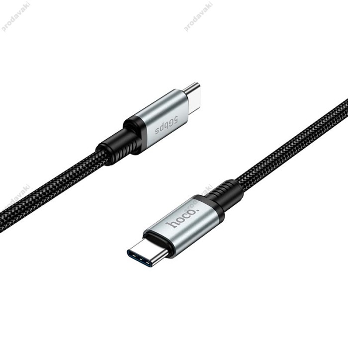 Кабель HOCO US10 excellent speed cable 5Gbps USB 3.0 Type-C to Type-C 3A 0.5m Black