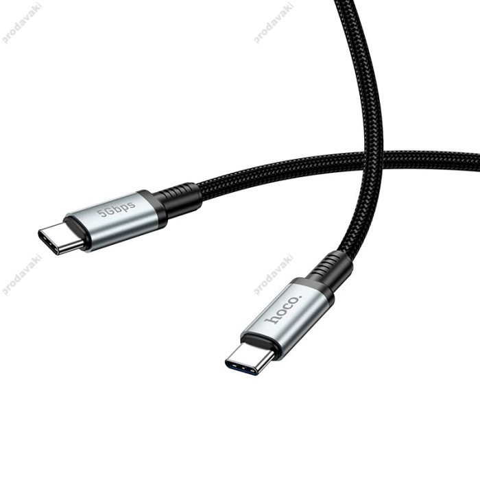 Кабель HOCO US10 excellent speed cable 5Gbps USB 3.0 Type-C to Type-C 3A 0.5m Black