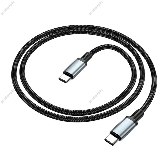 Кабель HOCO US10 excellent speed cable 5Gbps USB 3.0 Type-C to Type-C 3A 0.5m Black