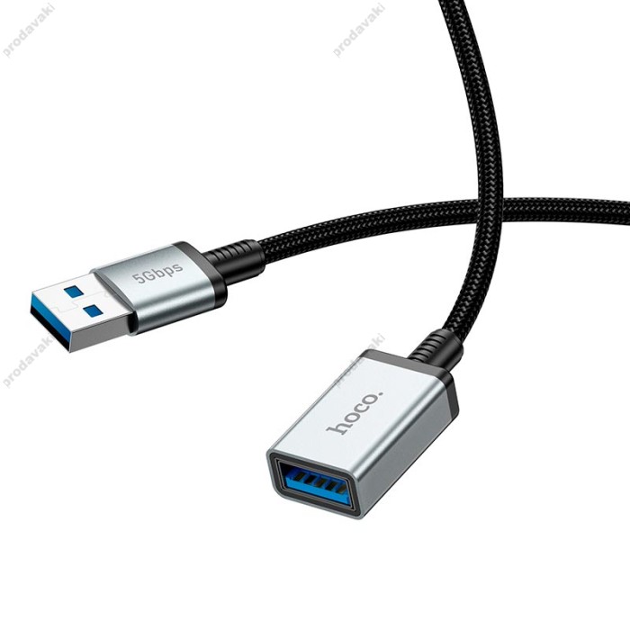 Кабель HOCO US10 USB male to USB female USB3.0 excellent speed extension cable 0.5m 5Gbps OTG