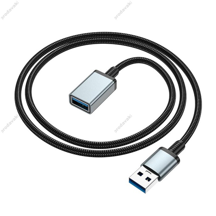 Кабель HOCO US10 USB male to USB female USB3.0 excellent speed extension cable 0.5m 5Gbps OTG